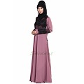 Designer Party wear abaya- Puce Pink Designer Party wear abaya- Puce Pink